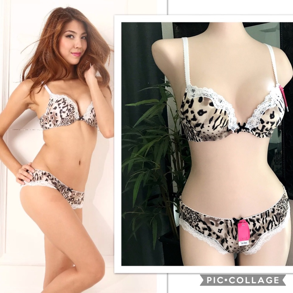 Sexy Animal Lady Push Up Bra and Panty Set